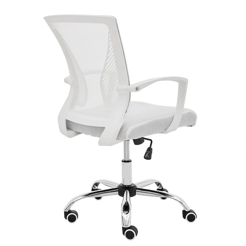 Ergonomischer Bürostuhl mit Rückenlehne aus Netzstoff und Schaumstoff, mit Lordosenstütze, 55,1 cm B x 59,9 cm T x 93-103,1 cm H