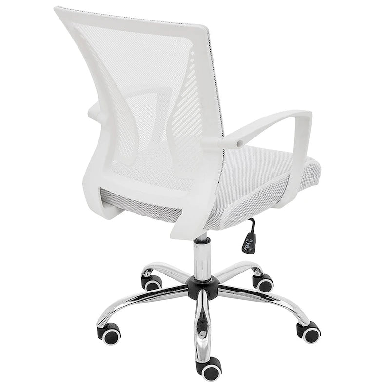 Ergonomischer Bürostuhl mit Rückenlehne aus Netzstoff und Schaumstoff, mit Lordosenstütze, 55,1 cm B x 59,9 cm T x 93-103,1 cm H