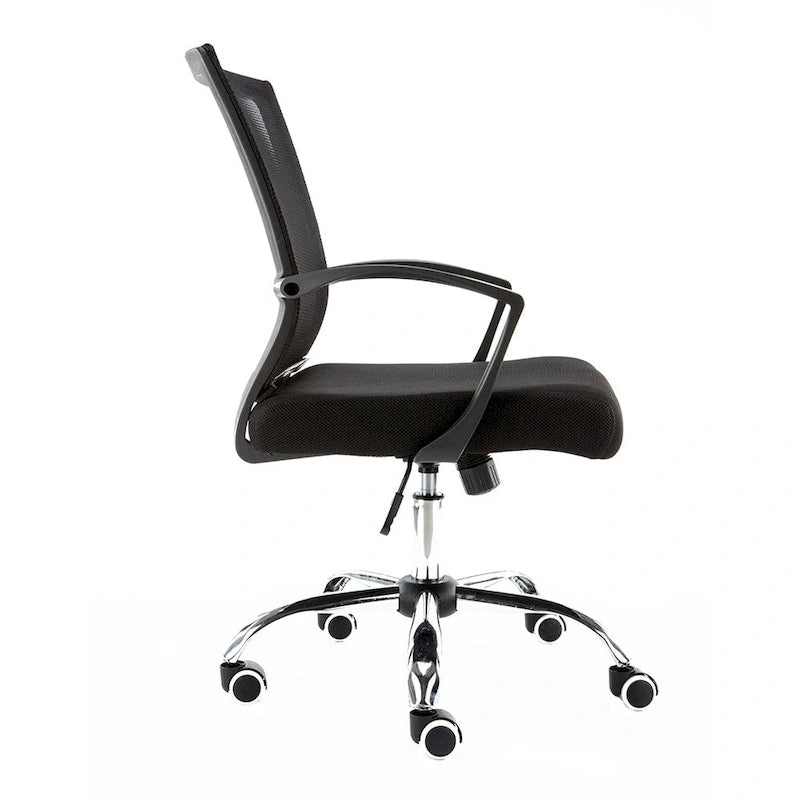 Ergonomischer Bürostuhl mit Rückenlehne aus Netzstoff und Schaumstoff, mit Lordosenstütze, 55,1 cm B x 59,9 cm T x 93-103,1 cm H