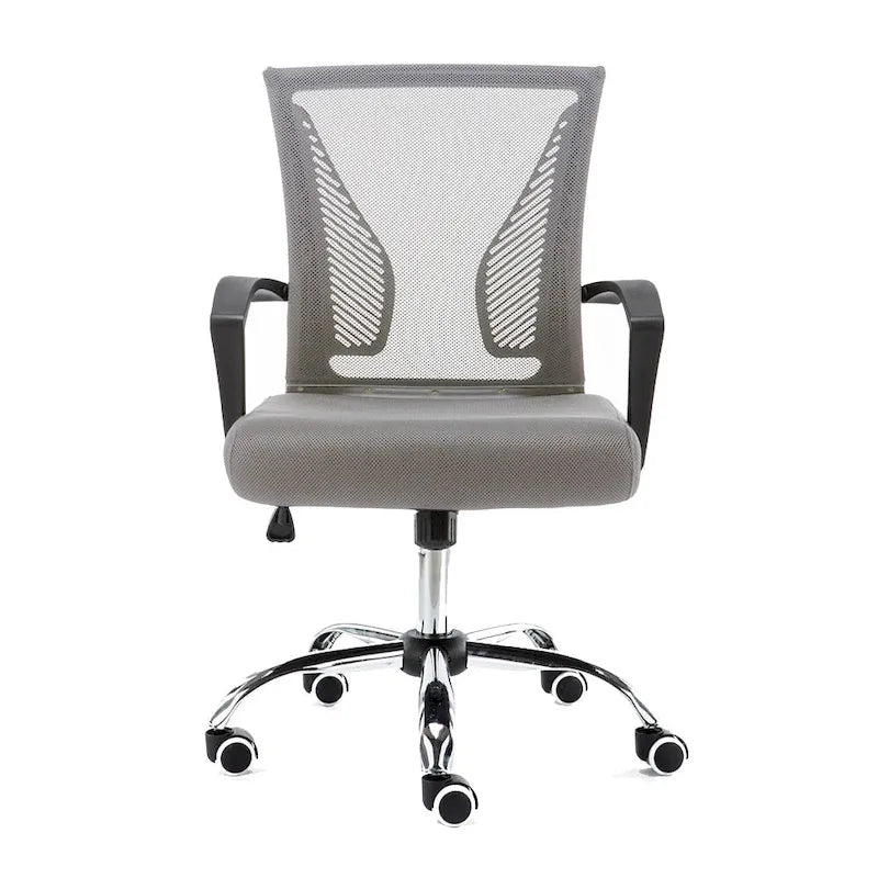 Ergonomischer Bürostuhl mit Rückenlehne aus Netzstoff und Schaumstoff, mit Lordosenstütze, 55,1 cm B x 59,9 cm T x 93-103,1 cm H