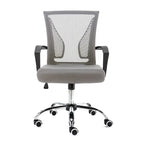 Ergonomischer Bürostuhl mit Rückenlehne aus Netzstoff und Schaumstoff, mit Lordosenstütze, 55,1 cm B x 59,9 cm T x 93-103,1 cm H