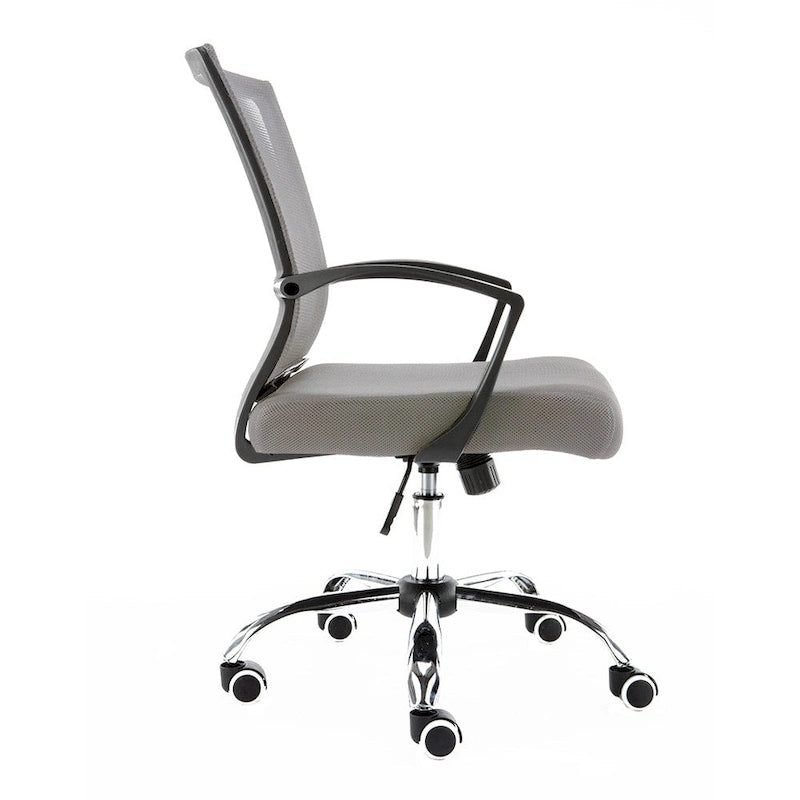 Ergonomischer Bürostuhl mit Rückenlehne aus Netzstoff und Schaumstoff, mit Lordosenstütze, 55,1 cm B x 59,9 cm T x 93-103,1 cm H
