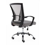 Ergonomischer Bürostuhl mit Rückenlehne aus Netzstoff und Schaumstoff, mit Lordosenstütze, 55,1 cm B x 59,9 cm T x 93-103,1 cm H