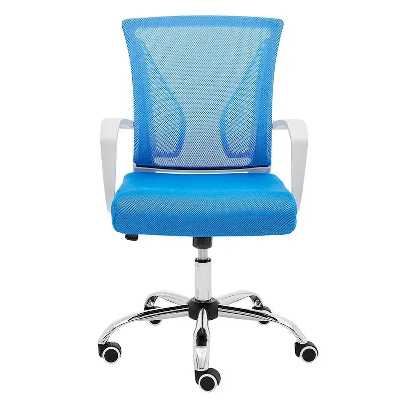 Ergonomischer Bürostuhl mit Rückenlehne aus Netzstoff und Schaumstoff, mit Lordosenstütze, 55,1 cm B x 59,9 cm T x 93-103,1 cm H