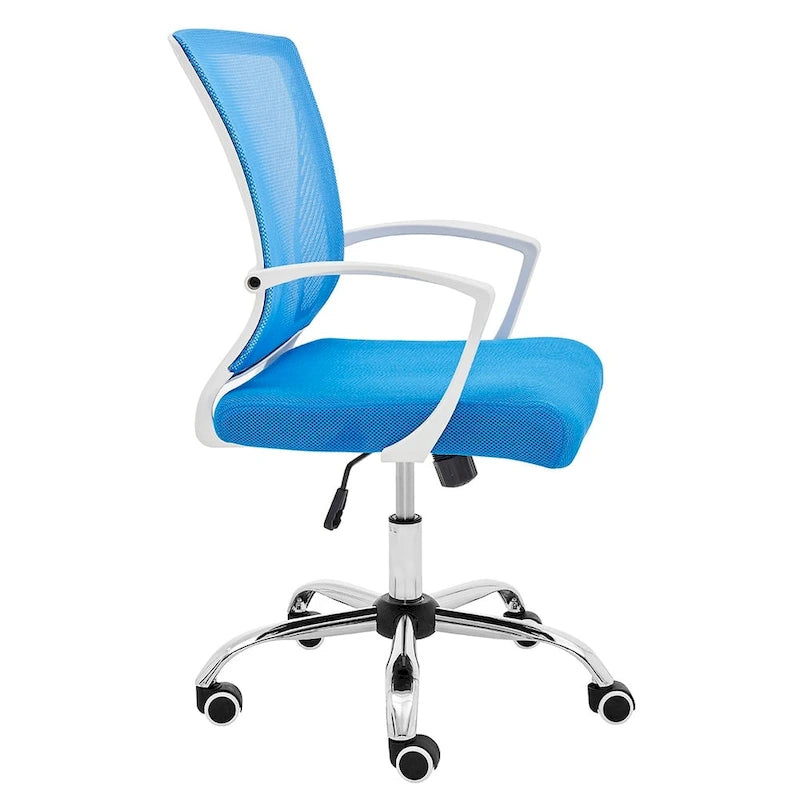 Ergonomischer Bürostuhl mit Rückenlehne aus Netzstoff und Schaumstoff, mit Lordosenstütze, 55,1 cm B x 59,9 cm T x 93-103,1 cm H