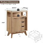 Badezimmerschrank aus Holzwerkstoff mit Kunstmarmorplatte und 3 Schubladen 58,9 cm B x 29,5 cm T x 81,3 cm H