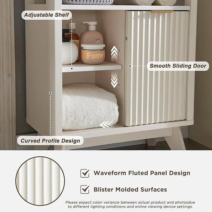 Badezimmerschrank aus Holzwerkstoff mit Kunstmarmorplatte und 3 Schubladen 58,9 cm B x 29,5 cm T x 81,3 cm H