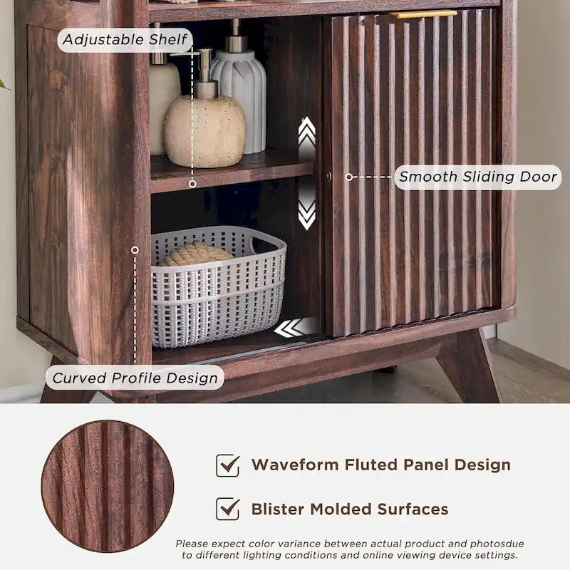 Badezimmerschrank aus Holzwerkstoff mit Kunstmarmorplatte und 3 Schubladen 58,9 cm B x 29,5 cm T x 81,3 cm H